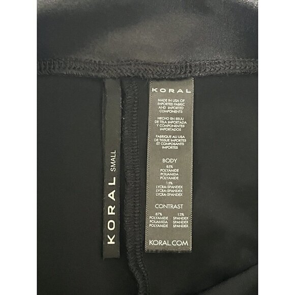 Koral Trek High Rise Cheetara Print Black Leggings Women's Size Small - Picture 5 of 10
